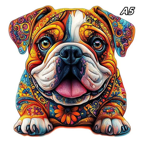 Jigsaw Puzzle Mysterious Animal Puzzles Dog Puzzles Gift for Adult Kids Educational Fabulous Gift Interactive Games Wooden Toys