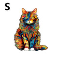 unique Cat Pattern Wooden Puzzle,Irregular Animal Shapes,  Leisure toys, The Gift for Halloween, Christmas, Birthday.