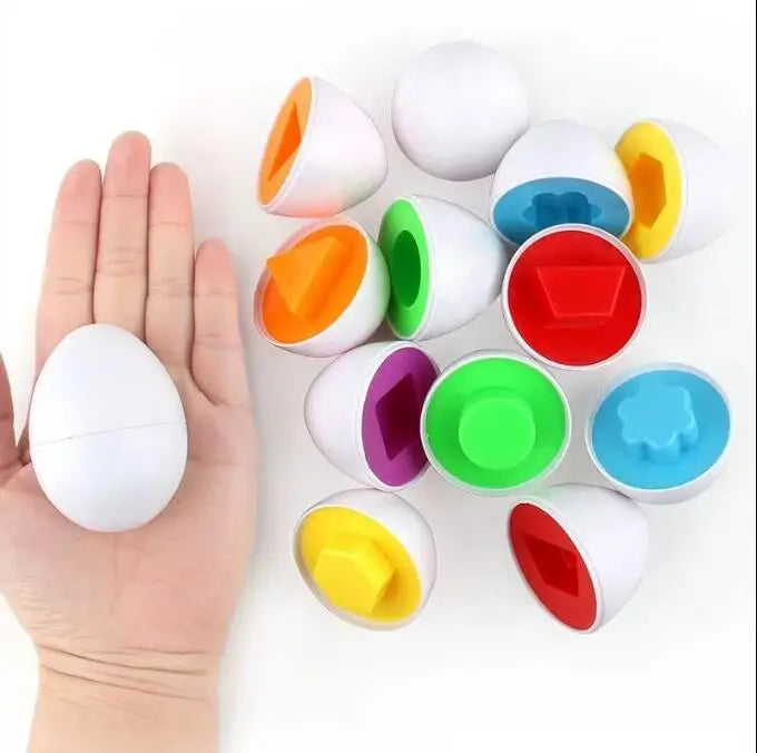Montessori Smart Egg Matching Puzzle Toy for Toddlers | Color & Shape Sorting Educational Game