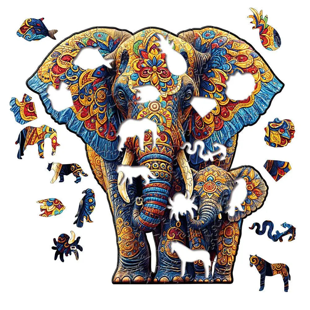 Jigsaw Puzzle Mysterious Animal Puzzles Dog Puzzles Gift for Adult Kids Educational Fabulous Gift Interactive Games Wooden Toys