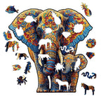 Jigsaw Puzzle Mysterious Animal Puzzles Dog Puzzles Gift for Adult Kids Educational Fabulous Gift Interactive Games Wooden Toys