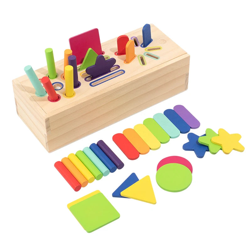 3D Shapes Geometric Solids Wooden Color Toy Sorting Toy Developmental Training Montessori Educational Game for Preschool Element
