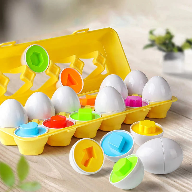 Montessori Smart Egg Matching Puzzle Toy for Toddlers | Color & Shape Sorting Educational Game