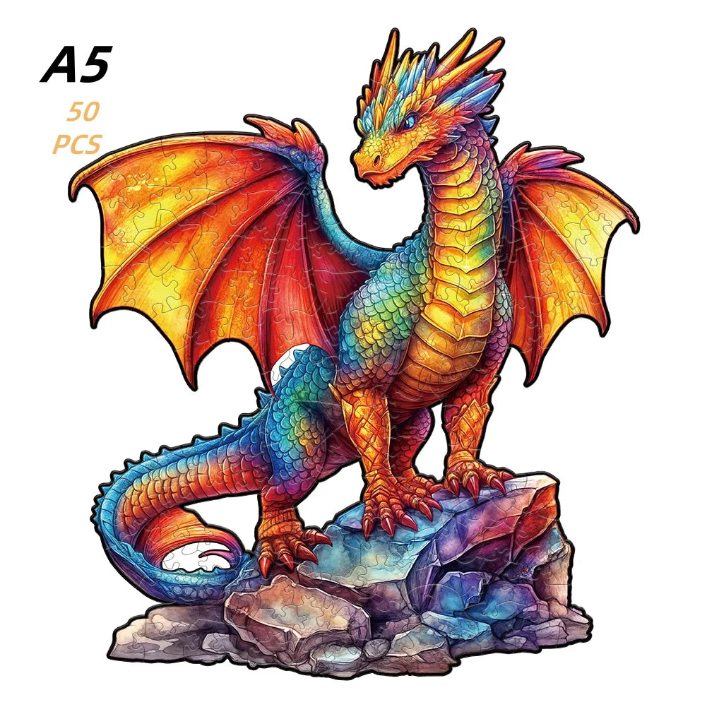 Jigsaw Puzzle Mysterious Animal Puzzles Dog Puzzles Gift for Adult Kids Educational Fabulous Gift Interactive Games Wooden Toys