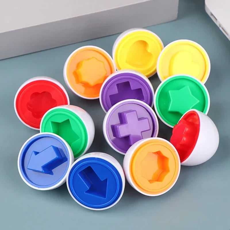 Montessori Smart Egg Matching Puzzle Toy for Toddlers | Color & Shape Sorting Educational Game