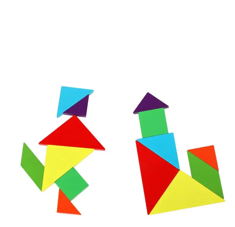 Wooden Magnetic Tangram Puzzle Book for Kids | Educational Travel Puzzle Toy
