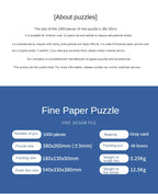 MaxRenard Mini Jigsaw Puzzle 1000 Pieces for Adults Van Gogh The Starry Night Environmentally Friendly Paper Christmas Gift Toy