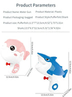 Kids Water Gun Summer Toy Water Sports Puffer Fish Shark Kids Beach Games Water Outdoor Toys Children Birthday Presents