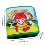 Montessori Quiet Book - Farm Animal Activity Toy with Storytelling for Toddlers, Early Learning Fine Motor Skills