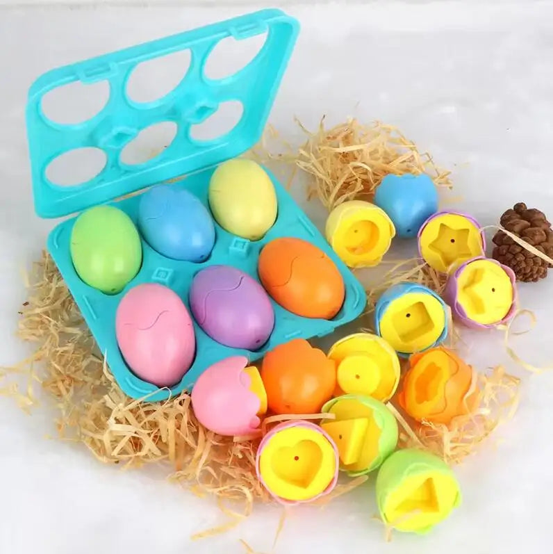 Montessori Smart Egg Matching Puzzle Toy for Toddlers | Color & Shape Sorting Educational Game