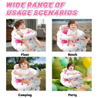 New Inflatable Baby Seat with Full Enclosure Comfortable PVC Sit Me Up Baby Chair Built in Air Pump Blow Up Sitting Sofa