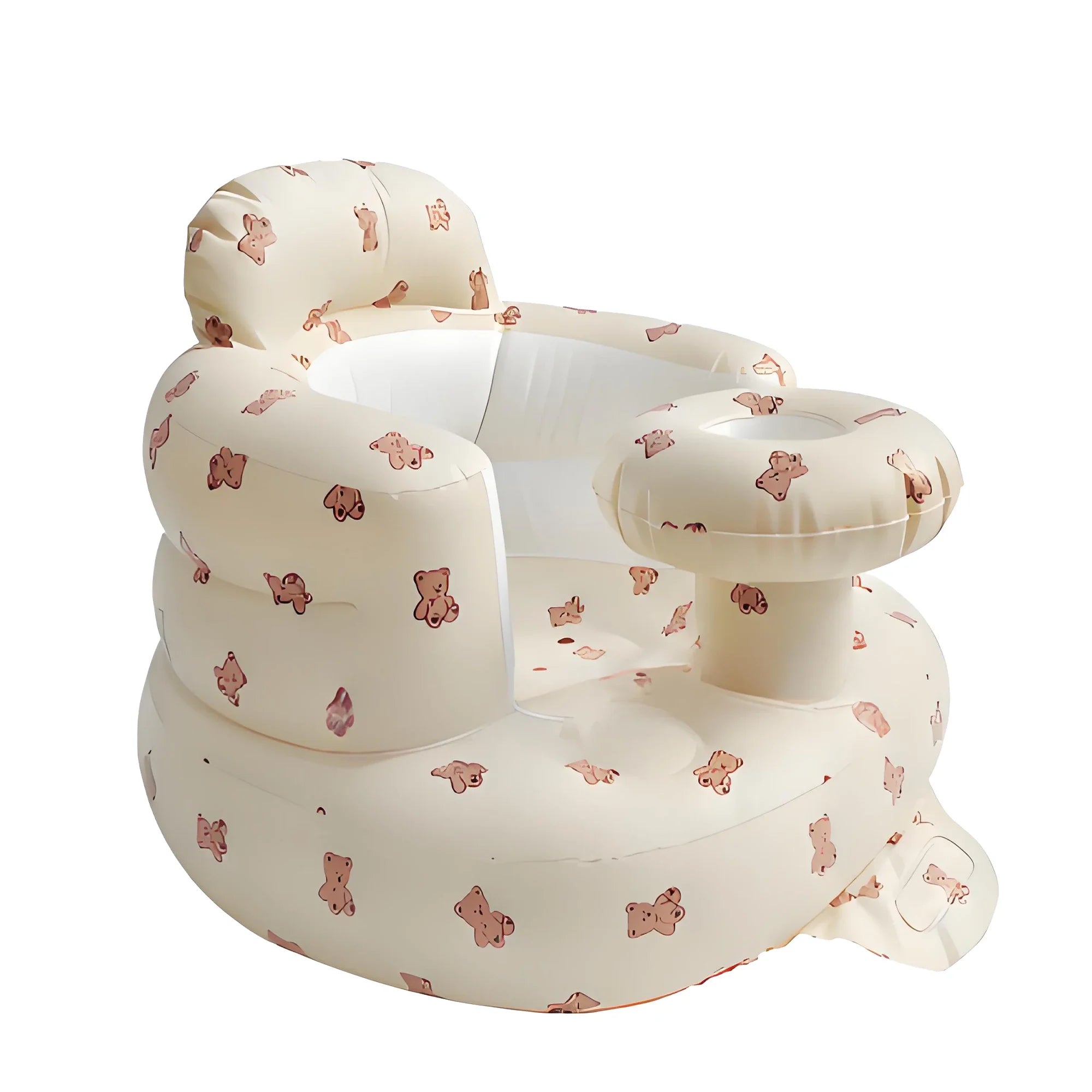 New Inflatable Baby Seat with Full Enclosure Comfortable PVC Sit Me Up Baby Chair Built in Air Pump Blow Up Sitting Sofa