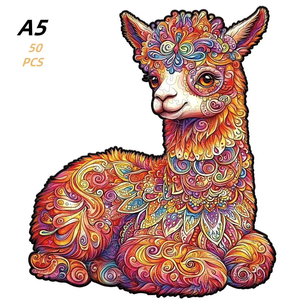 Jigsaw Puzzle Mysterious Animal Puzzles Dog Puzzles Gift for Adult Kids Educational Fabulous Gift Interactive Games Wooden Toys
