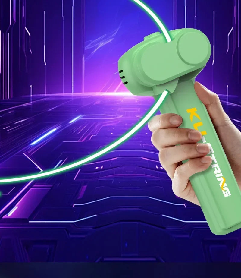 Light Toy String Glow In The Dark String Rope Launcher Luminous Portable Handheld String Stress Relief Toys For Kids Party Gifts