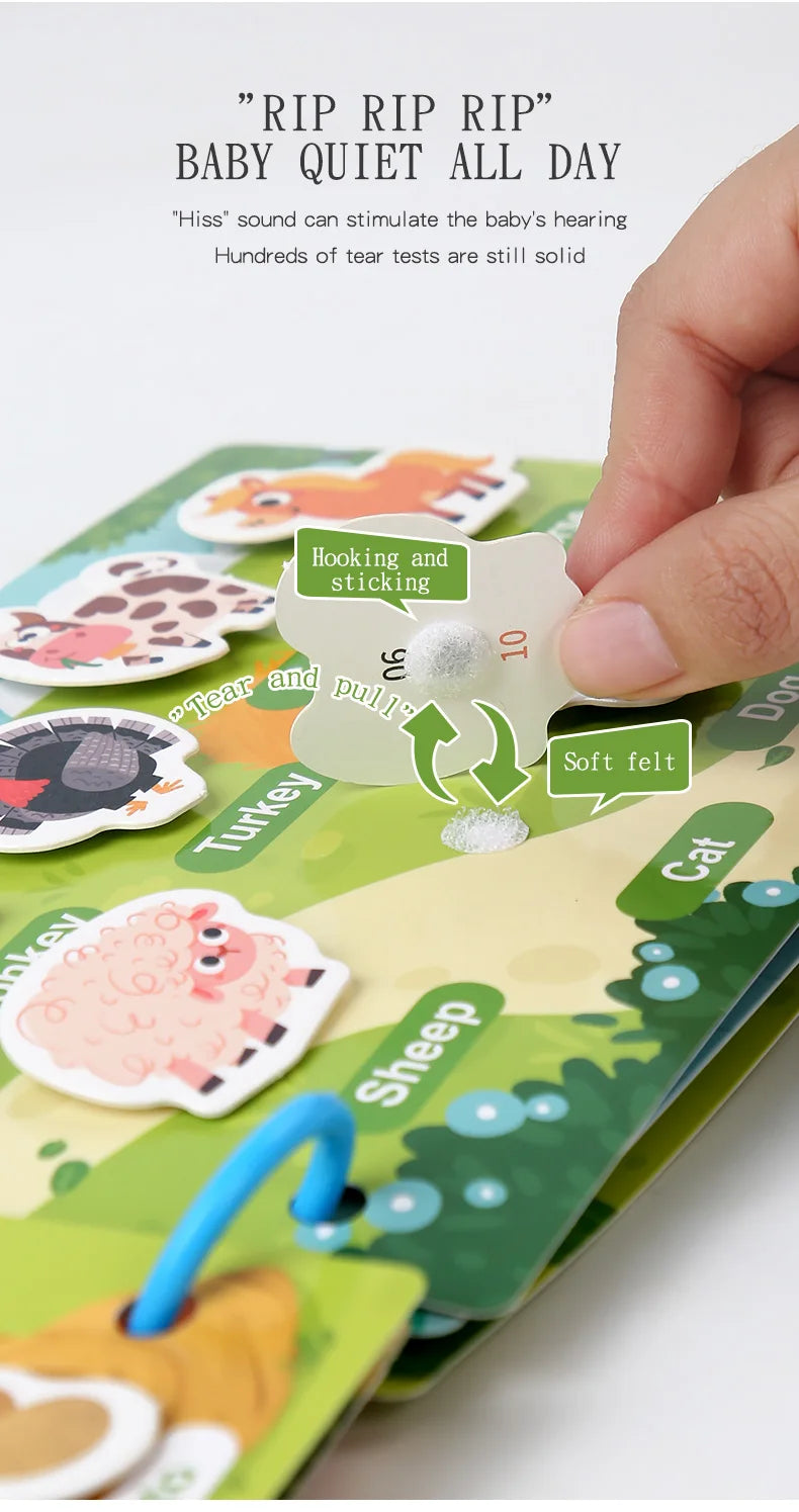Montessori Baby Busy book My First Quiet Book Paste Early Learning Education Toy Children Toy Matching Game for Babies