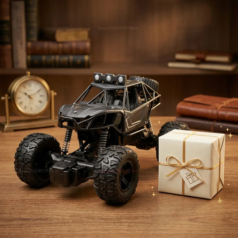2WD RC Monster Truck with Spray & LED Light 2.4GHz Off-Road Remote Control Cars High Speed Climbing Vehicle Toys for Kids Adults