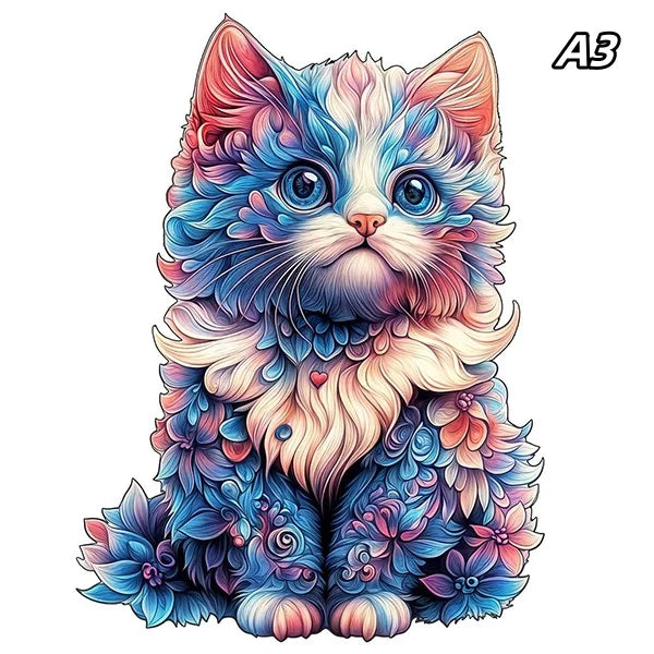 Jigsaw Puzzle Mysterious Animal Puzzles Dog Puzzles Gift for Adult Kids Educational Fabulous Gift Interactive Games Wooden Toys