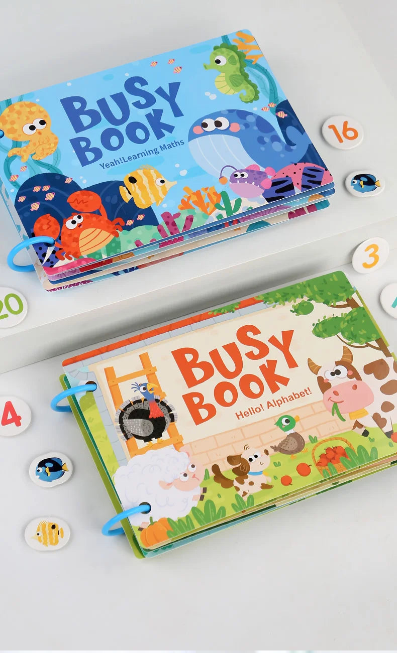 Montessori Baby Busy book My First Quiet Book Paste Early Learning Education Toy Children Toy Matching Game for Babies