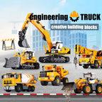 City technical MOC WheelLoader Car Heavy Mining Truck Crane Building Blocks DIY Engineering Excavator Bricks Toy For Children