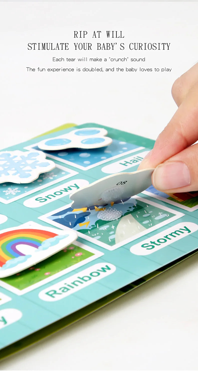 Montessori Baby Busy book My First Quiet Book Paste Early Learning Education Toy Children Toy Matching Game for Babies