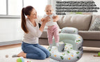 New Inflatable Baby Seat with Full Enclosure Comfortable PVC Sit Me Up Baby Chair Built in Air Pump Blow Up Sitting Sofa