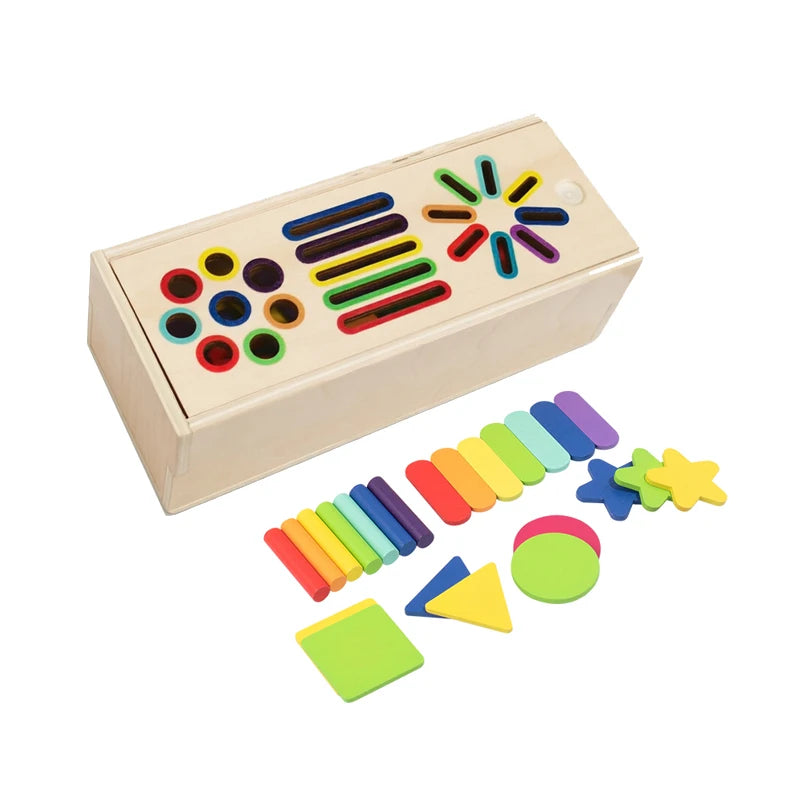 3D Shapes Geometric Solids Wooden Color Toy Sorting Toy Developmental Training Montessori Educational Game for Preschool Element