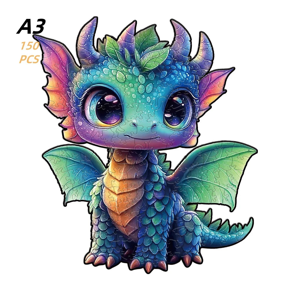 Jigsaw Puzzle Mysterious Animal Puzzles Dog Puzzles Gift for Adult Kids Educational Fabulous Gift Interactive Games Wooden Toys