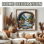 Forest and Horse Wooden Puzzles, Exquisite Paper Box Packaging, Shaped Puzzle Toys, Unique Adult Stress Relief Gifts, Irregular