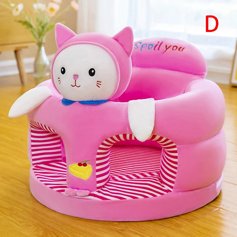Baby Sitting Chair  High Quality Cover Cute Animal Shaped Plush Sofa Case Infants Learning Support Seat Cushion