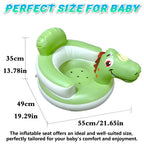 New Inflatable Baby Seat with Full Enclosure Comfortable PVC Sit Me Up Baby Chair Built in Air Pump Blow Up Sitting Sofa