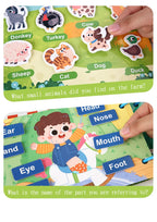 Montessori Baby Busy book My First Quiet Book Paste Early Learning Education Toy Children Toy Matching Game for Babies