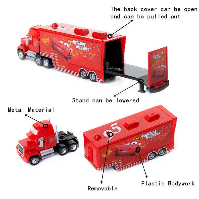Cars 2 3 Toys Lightning McQueen Jackson Storm Mack Uncle Truck 1:55 Diecast Model Car Toy Children Birthday Gift