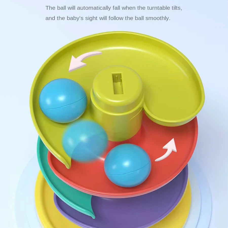 Montessori-style baby toy rolling ball, infant and toddler fun, parent-child interactive puzzle stacking early education toys