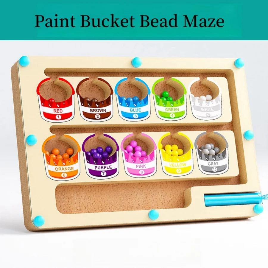 Magnetic Maze Toy With Magnetic Digital Beads For Puzzle Practice And Attention Training Games